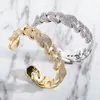 Bracciale da uomo a cuffia da uomo a cuffia aperta da 16 mm Braccialette per calette per caffè in argento in argento oro gelido zirconia zirconia hip hop punk punk miami bijoux gioielli regali per uomini donne