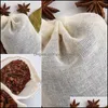 Coffee Tea Tools Drinkware Kitchen Dining Bar Home Garden 100 Pcs Lot Gauze Filter Pot Stewed Meat Spice Cook Primary Color Pouch New Con