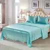 Home Textile Four Piece Set Hot Selling Pure Color Imitation Silk Bedding