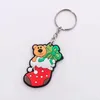 Favor Christmas Keychain Pendant Creative Cartoon Santa Claus Keyring Luggage Decoration Key Chain Gift Supplies