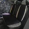 Coprisedili per auto Cuscino intarsiato con diamanti Coprisedile universale per donna Bling strass Protezione per la schiena Tappetino posteriore Accessori rosa