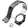 Uhrenarmbänder für GA2100 Casioak Mod Kit Gehäuse mit Schrauben Band DIY Edelstahl GA-2100 2110 Ganzmetall-Lünettenarmband BandsWatch249p