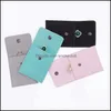 2022 New 100Pcs/Lot 3 Size Colorf Jewelry Packaging Pouches Chic Small Veet Bags For Earings Necklace Luxury Jewellery Wholesale Drop Delive