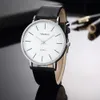 Top Simple Style White Leather Watch Fashion Ladies Klockor Kvinnor Casual Ladies Armbandsur Quartz Armbandsur