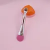 Doppelseitige Gesichtsmaske Pinsel Tragbare Gesicht Hautpflege Schönheit Kosmetik Werkzeug Fächerförmige Professionelle Make-Up Pinsel C0801P01