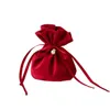 Party Supplies Multifunction Jewelry Gift Bag Drawstring Sweet Candy Pouch Velvet Drawstring Bags Baby Shower Accessories