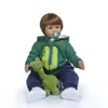 NPK 60 см высокого качества Reborn Toddler Boy Doll в платье с капюшоном Bebe 6-9 месяцев настоящего ребенка размером 220505