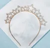 Sparkle Rhinestone Star Headband Theme Costume Metal Hair Hoop Crystal Hairband Headpiece for Women Girls Party Accessories Decorations Blue Red