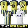 21 22 Fenerbahce Football t-shirt 2021 2022 Camisetas De Home Mesut Ozan Tufan Perotti Samatta Camiseta Football Uniforme