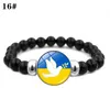 New Arrival Ukraina Bransoletka Ukrainy Symbol Szkło Cabochon Multilayer Skórzane Bransoletki Wysokiej Jakości Mężczyźni Bangles Party Favor CPA4337 0323