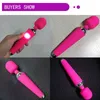 Sex toy Nxy Vibromasseurs Puissant Oral Clit Usb Charge Av Magic Wand Vibrator Anal Massager Adult Toys for Women Safe Silicone Products 220418 GHKO
