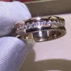 Diamond Band Couple Ring 3Colors Cadeau de mode pour femme avec boîte