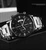 Fashion Men Stainless Steel Watch Luxury Calendar Quartz Wrist Watch Business Watches for Man Clock