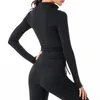 AL0LULU veste de Yoga femmes col montant fermeture éclair course veste de sport vêtements d'entraînement mince doigtiers à manches longues Cardigan manteaux