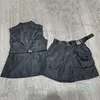 Kvinnor PD Nylon Vests Shorts Summer Sleeveless Tracksuits Två stycken Ställ ut utomhusgator Style Girls Vest Shorts kläder