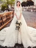 Mermaid Wedding Arrivo in pizzo a manica lunga musulmana Vestido de Noiva Appliques romantici Abiti per volant Zuhair Murad Wed Dress 403