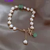 Beaded Strands Lovers Planets Natural Beads Bangle Elastic Armband Dongcmy Pearls For Women Jewelry Fawn22