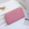 TZ Fashion Women Clutch Plånbok Solid Color Style Wallet Single dragkedja Plånböcker Designer Lady Male Long Classical Coins Purse