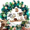 Jungle Safari Theme Party Supplies Green Balloons Garland Arch Kit Birthday Baby Shower Fest JUNDORATIONS T200524