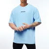 Muscleguys Gym Clothing Mesh Fitness Mens Overized T Shirt Outdoor Hip Hop Streetwear Loose Half Sleeve Bodybuilding Tshirt 220621
