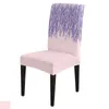 Chaves de cadeira Covers de lavanda Ilha Flor Spandex Protetor de banquete de capa para jantar Chair