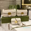 Diseñador -Bolso Diseñadores de lujo Bolsas 3 Tamaño Cuerpo cruzado Cuero genuino real con número de serie Alta calidad Mujer Moda Marmont Totes