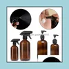 Liquid Soap Dispenser Bathroom Accessories Bath Home Garden 250/500Ml Large Empty Amber Glass Bottles With Black Trigger Mist Stream Spray