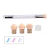 Professionelle Nagelkunstschattierung Stift Silikon Stamper Kits mit zusätzlich 3 Schwamm Kopf 1 Silikon Stempel Blisterpaket Maniküre Werkzeugset NAB042