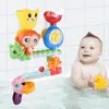 아기 목욕 컵 트랙 워터 게임 장난감 어린이 물 욕실 욕실 샤워 워터 장난감 어린이 생일 선물 220531