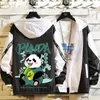 Kurtki męskie panda nadruku z kapturem letnia kurtka ubrania japońska streetwear 3xl 2022 Przybysze