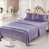 Hemtextil Fyra delar Set Hot Selling Pure Color Imitation Silk Bedding