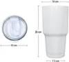 Vasos de bricolaje de 30 oz Vasos de viaje en blanco para sublimación Tazas aisladas al vacío de doble pared con tapas Tazas de café de acero inoxidable para portavasos de vehículos