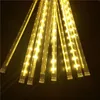 Strings 2set 30/50cm 8 Tubes Waterproof Meteor Shower Rain LED String Lights Street Garland Outdoor Christmas Decoration For Home TreeLED