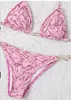 Sexy Exotic Mini Micro Bikini Define o conjunto de lingerie de moda de banho de praia de duas peças femininas de duas peças