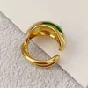 Hot Selling Designer Rings Bott Vene Double Open Ring Fashion Gold Plated Accessories Luxury Brands 925 Silver Jewelry Women's Valentine's Day Gifts 001