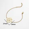 Fashion silver gold color stainless steel tree of life bracelet link chain bracelets for women men jewelry