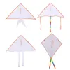 300pcs Mix Wholesale 4 Style Shape DIY Painting Colorful Flying Foldable Outdoor Beach Kite Children Kids Sport Funny Toy Easy To Fly