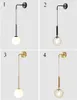 Lâmpada de parede Modern Glass Scandinavian WandLampo de cabeceira lendo redonda Aplique Murale Luminaire Luzes LED nórdicos E27WALL