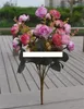 Jedwabna róża kwiat płótno piwonia ślubne przyjęcie weselne centralne dekoracja domowa sztuczne głowice kwiatowe/krzak