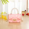 Women Mini Handbag New Elegant Shoulder Messenger Portable Chain Bag Girl Jelly Pearl Crossbody Rhombus Small Square Bag