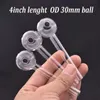 50pcs Yüksek kaliteli el sigara borusu 4 inç cam yağ brülör boruları mini küçük kaşık boru tütün düz tüp handpipe füme aksesuarlar