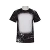 USA Warehouse Wholesale Sublimation Bleached Shirts Heat Transfer Blank Bleach Shirt Bleached Polyester T-shirts US Men Women Party Supplies