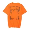 Camisetas Masculinas Agasalhos Off T-shirts Offs Branca Irregular Arrow Summer T-shirt Solta de Manga Curta para Homens e Mulheres Estampado Letra x nas costas Estampado