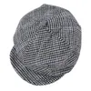 Bérets hommes Sboy casquette béret laine chapeau Tweed Gatsby octogonal Plaid femmes Vintage marque hiver printemps bec de canard chapeauxbérets