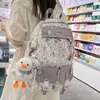 Backpack Large-capacity Cute Women Multi-Pocket Nylon Ins Junior High School Student Bag Female Girl Laptop BookBackpack