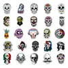 50PCS Cartoon Color Horror Skull Halloween Skeleton Graffiti Sticker Luggage Flat Skateboard Ghost Face Waterproof Sticker Wholesale