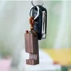 Natural Walnut Keychain Pendant Portable Creative Beech Wood Bracket Keychains Car Decoration Phone Holder Key Ring DIY Gift BBB15039