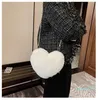 Crossbody Bags For Women Fur Love Bag Peach Heart Chain Fashion Shoulder Cross-chain Female Cross Body