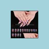 Unghie Finte Nail Art Salon Salute Bellezza 24 Pz/Set Suggerimenti Riutilizzabili Fl Er Gradiente Arcobaleno Con Disegni Press On Fake Extension Drop Delivery