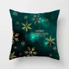 Coussin/oreiller décoratif joyeux Noël housse de coussin vert taie d'oreiller fête cadeau étui décor à la maison Almohada PoszewkaCoussin/décoratif